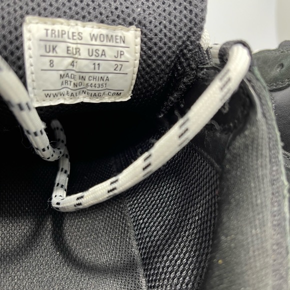 Balenciaga Black Triple-S Women’s Size EU 41/US 11 $995. - Picture 6 of 8